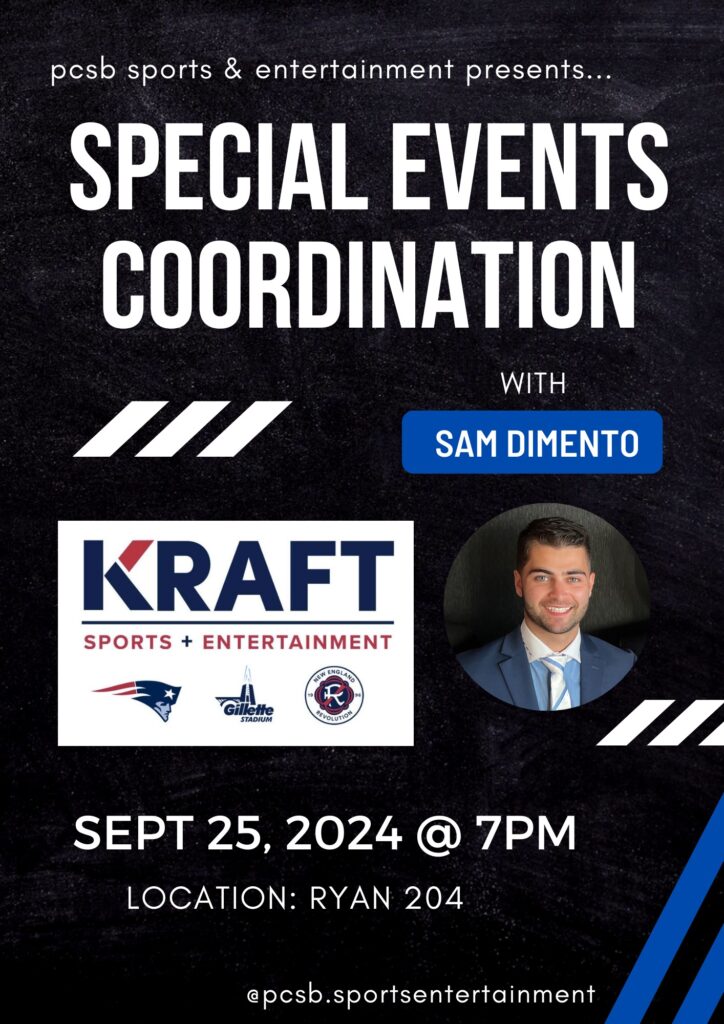 Welcome, Sam DiMento from Kraft Sports and Entertainment