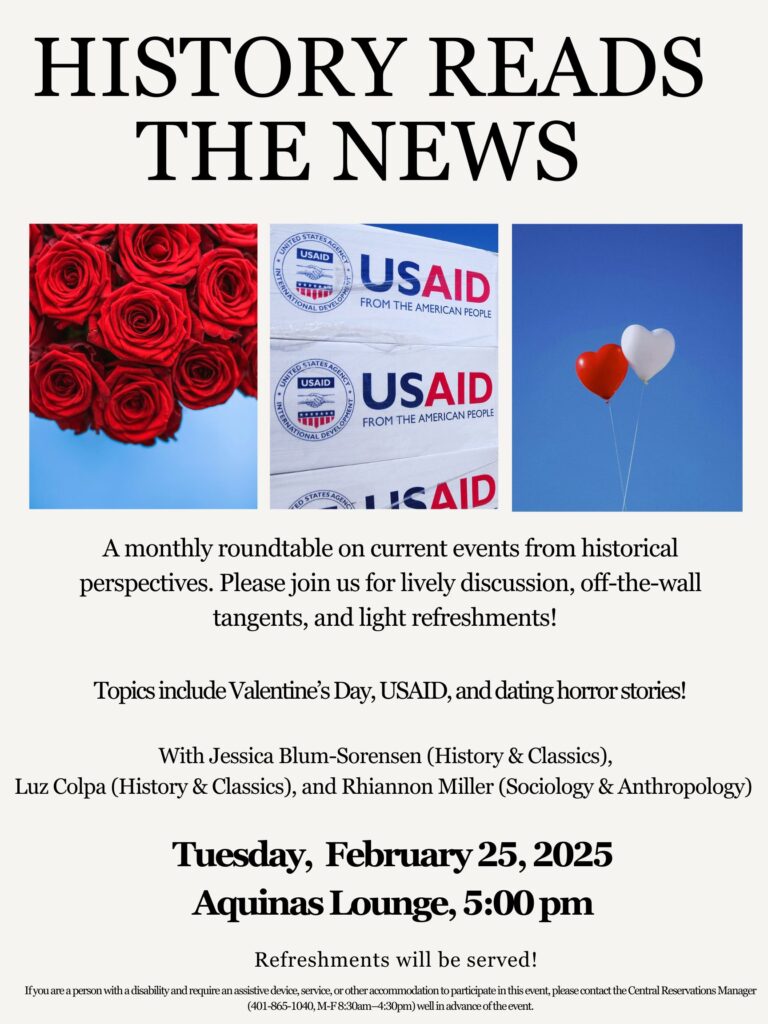 Red roses, a USAID logo, and red and white heart-shaped balloons above the event informaion texti
