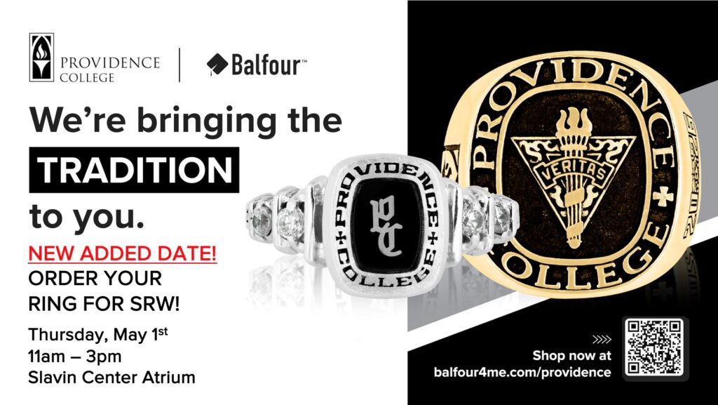 Black and white background with image of class ring for class of 2025 ring sales