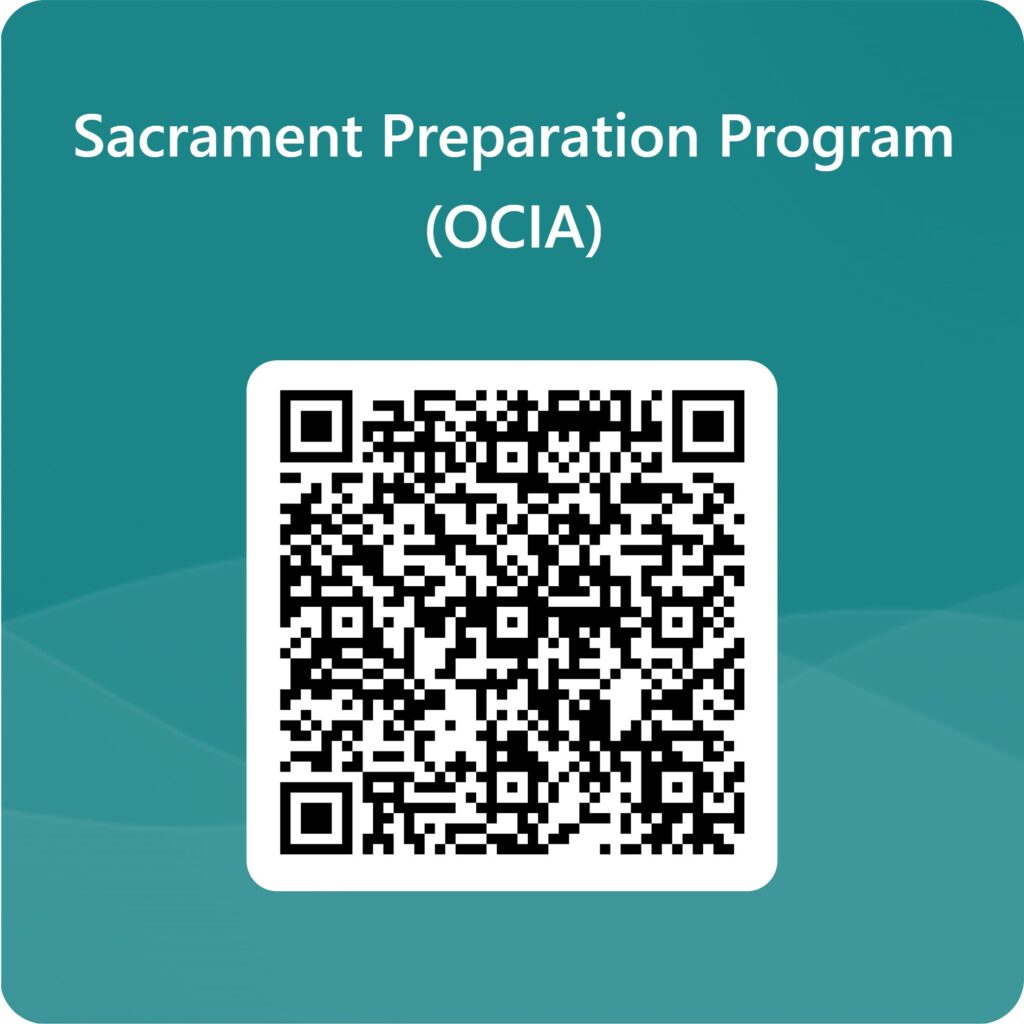 QR Code to learn more about Sacraments and OCIA