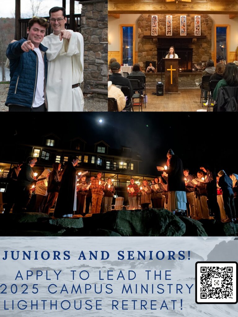 people pointing and smiling; a person talking at a podium; people holding candles around a firepit under a starry sky