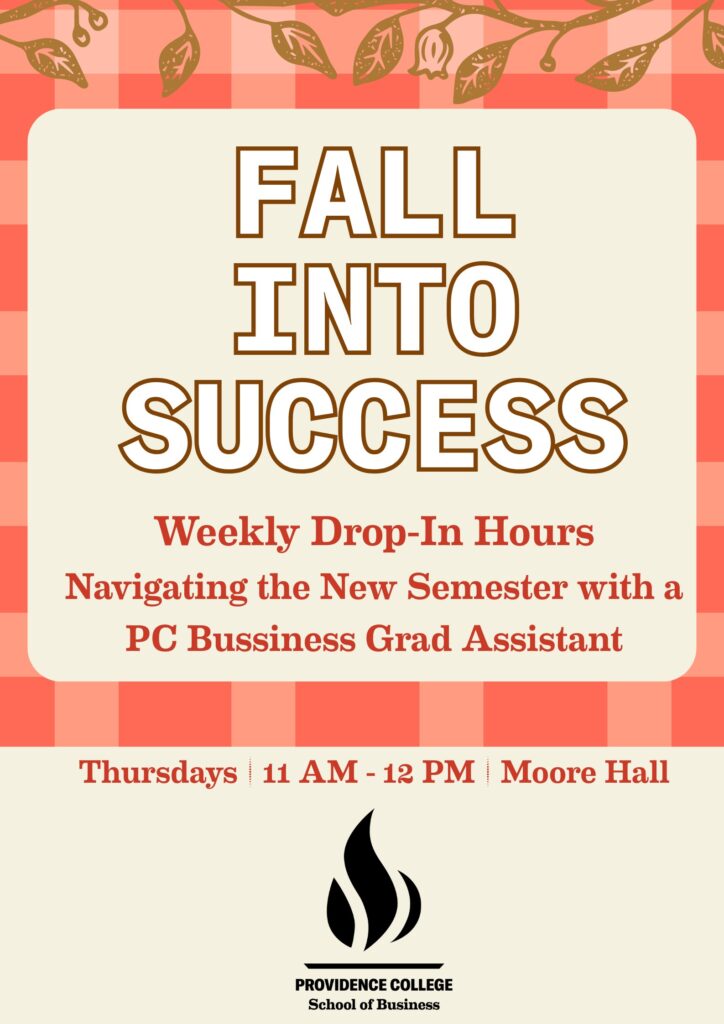 Flyer for weekly drop in hours in Moore Hall