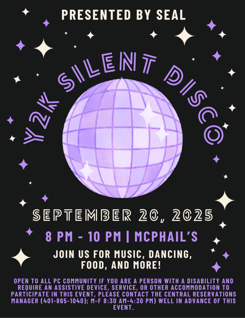 Poster for Y2K Silent Disco on Saturday, September 20th at 8pm.