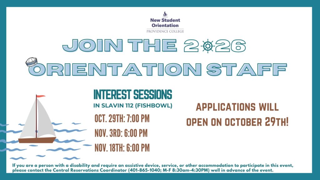 Orientation Leader interest sessions flyer