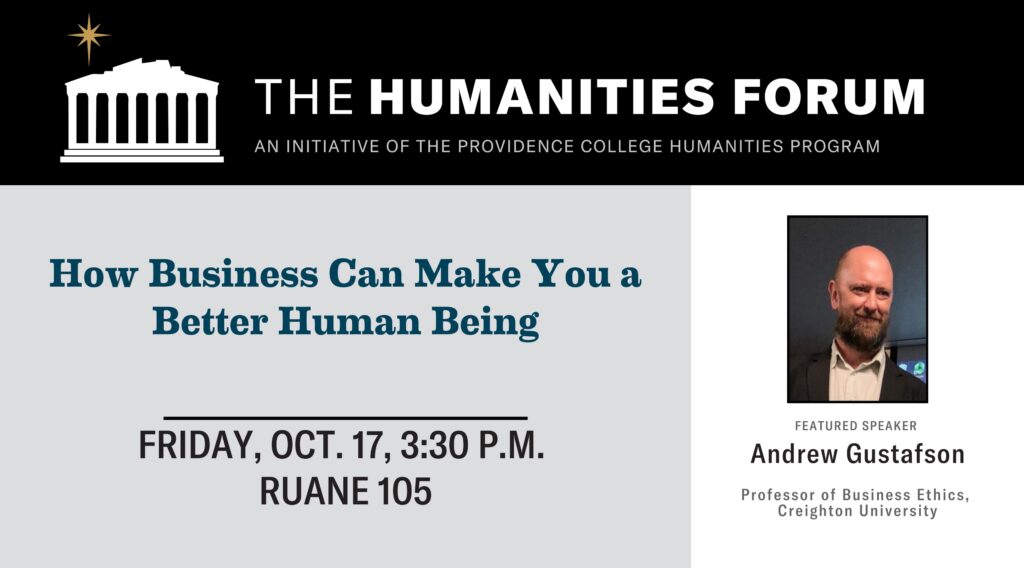 Andrew Gustafson at the Humanities Forum