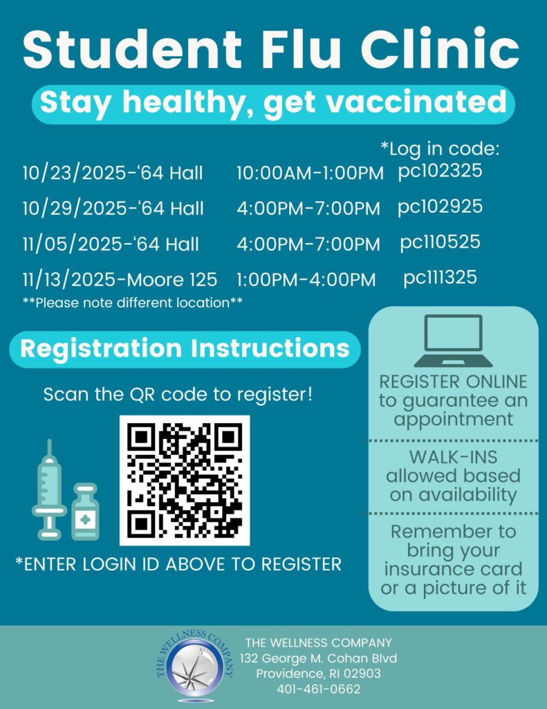 student flu clinic flyer