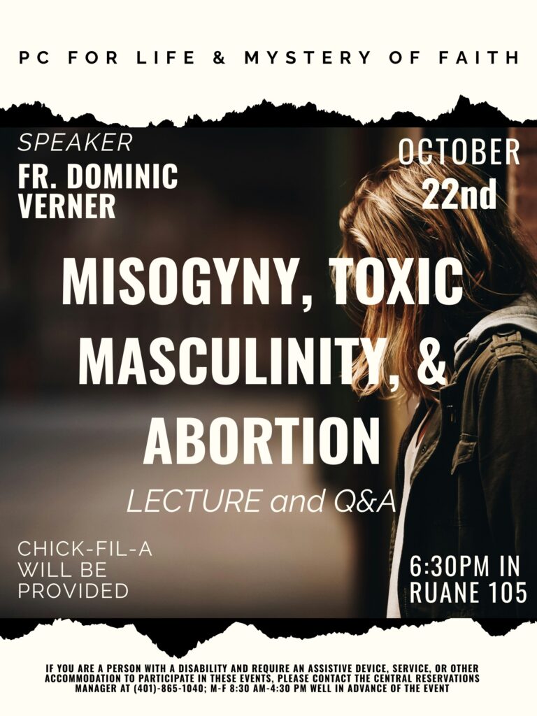 PC for Life and Mystery of Faith present a lecture and Q &A with Father Dominic Verner Poster