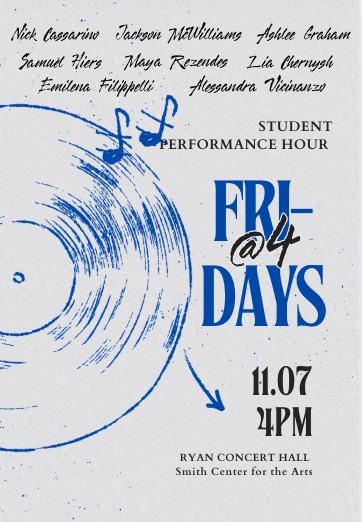 Poster with details for Fridays at Four