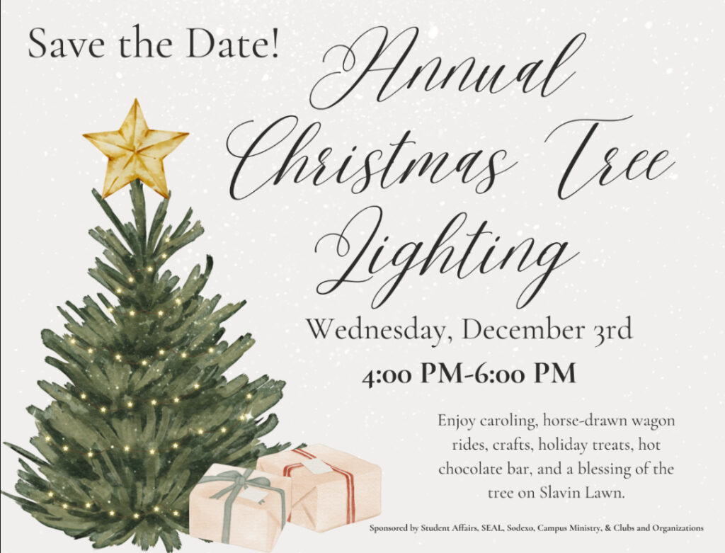 Save the date for the Christmas Tree Lighting poster