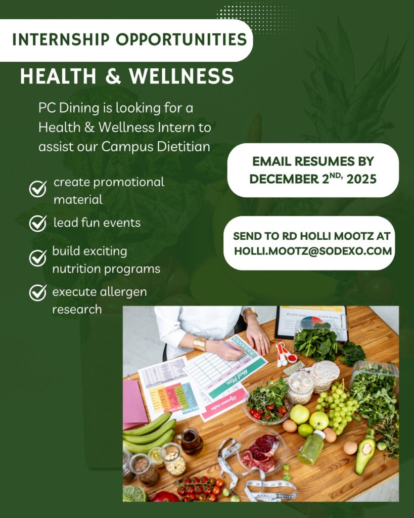 Health and Wellness Internship Poster