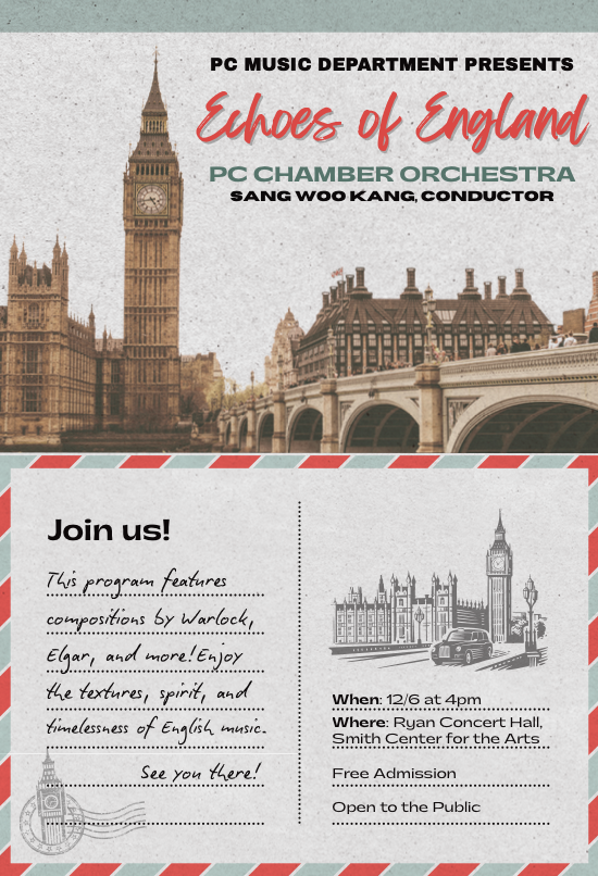 PC Chamber Orchestra Performance 12/6 at 4pm in Smith