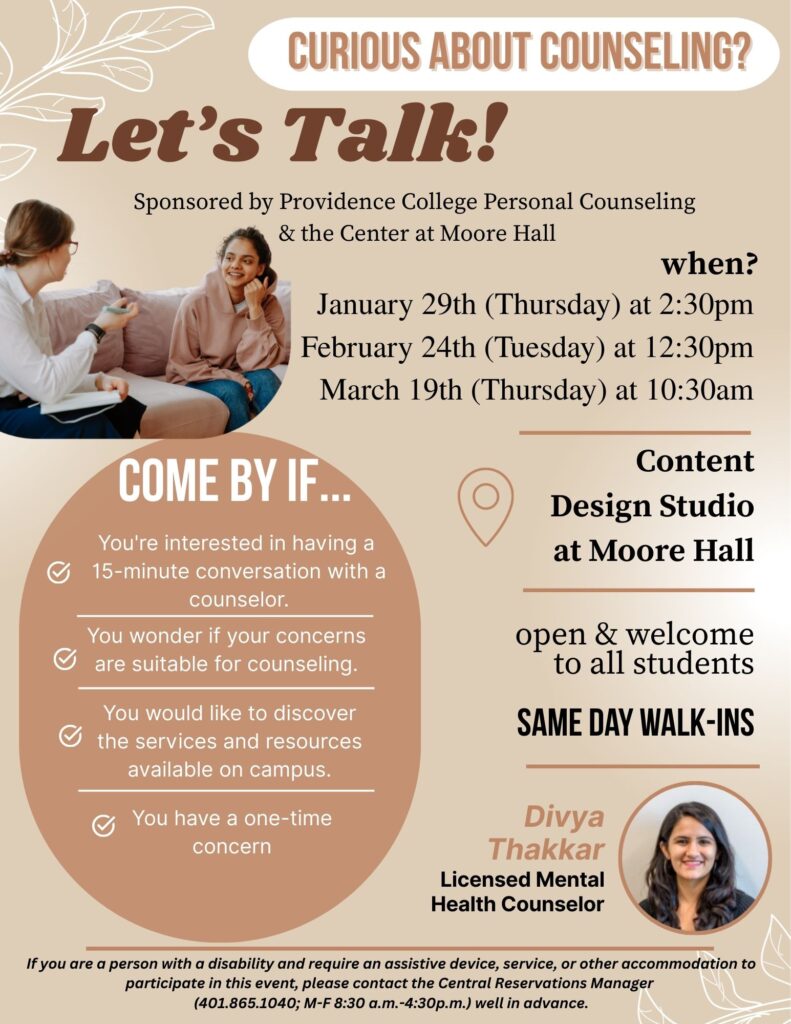 Let's Talk Program Flyer