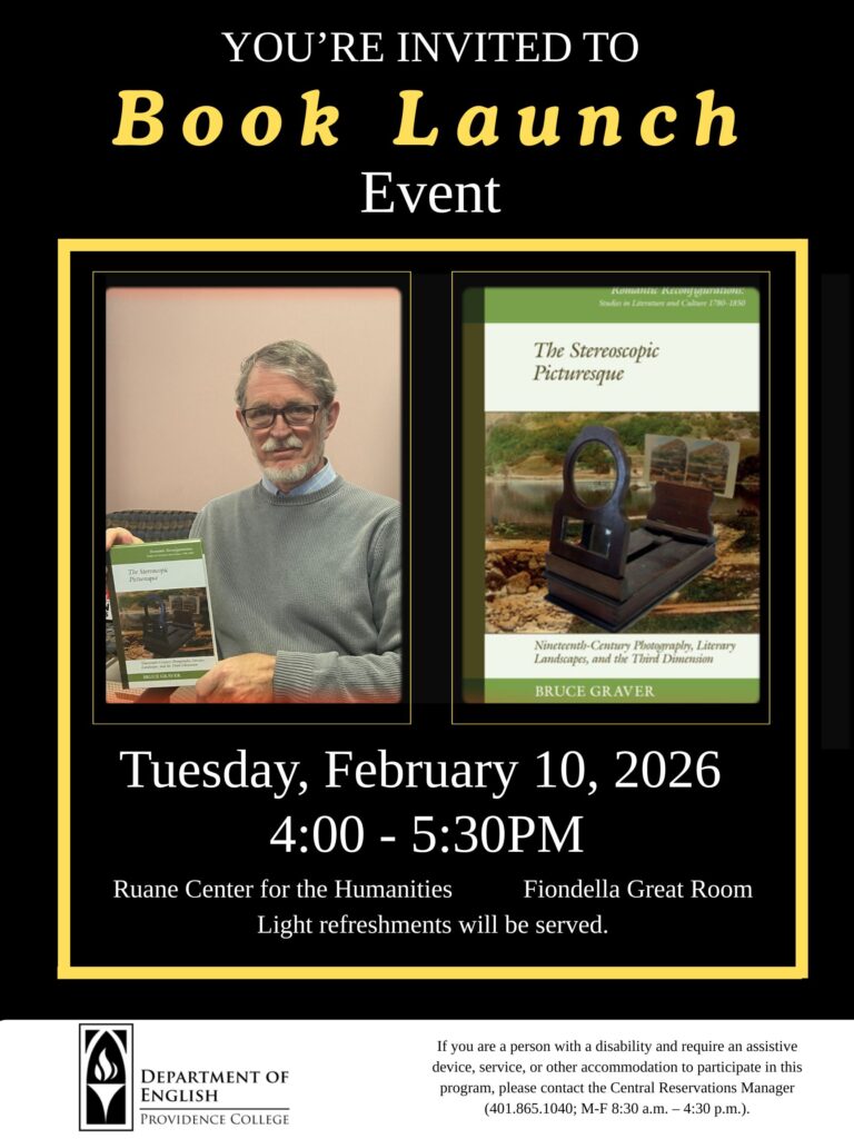 Bruce Graver holding copy of his latest book The Stereoscopic Picturesque