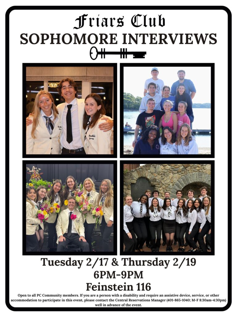 Friars Club Sophomore Interviews