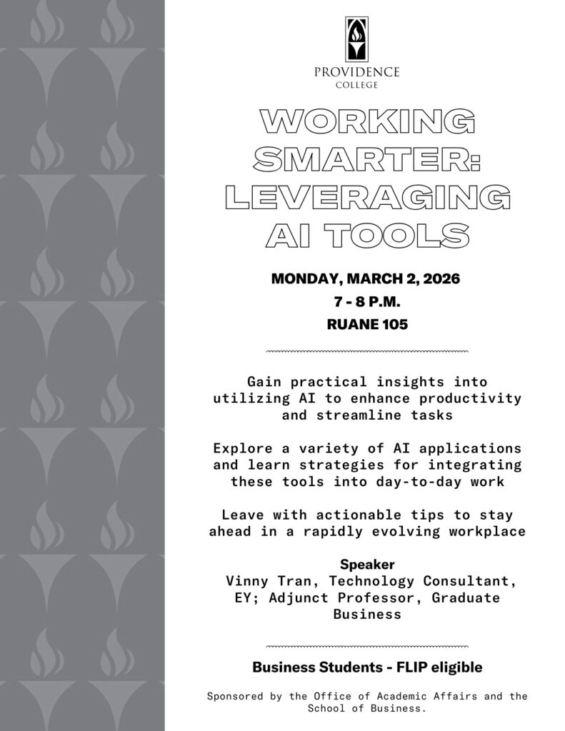 Working Smarter Leveraging AI Tools Flyer 