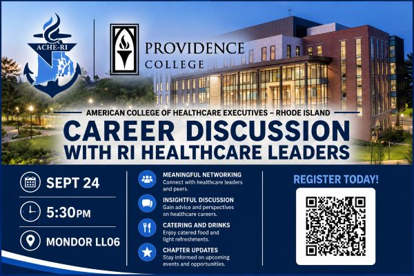 Career Discussion with RI Healthcare Leaders, 9/24 5:30-7:30pm, Mondor LL06
