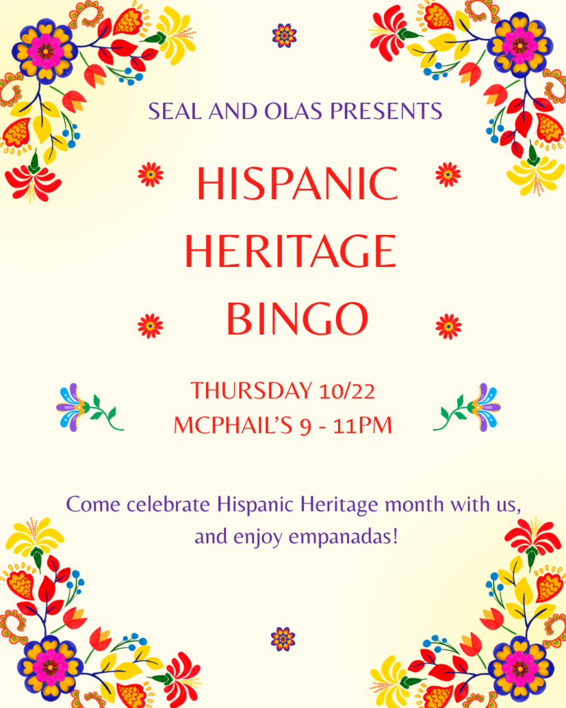 SEAL and OLAS Hispanic Heritage Month Bingo