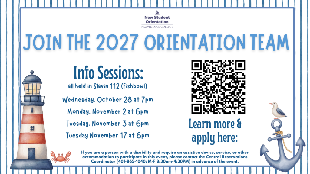 Apply to be an OL! Info sessions on 10/28 at 7pm, and on 11/2, 11/3, and 11/17 at 6pm. All in Slavin 112