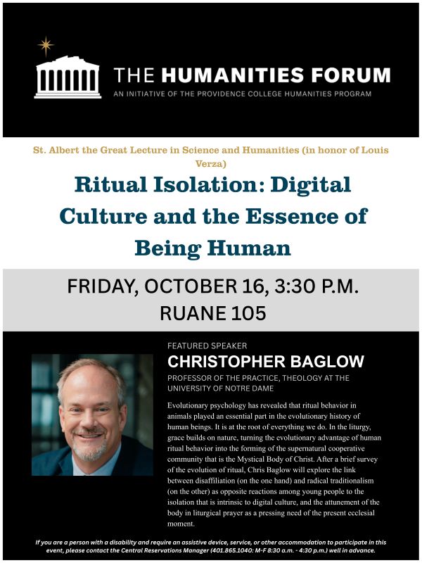 Chris Baglow at the Humanities Forum.