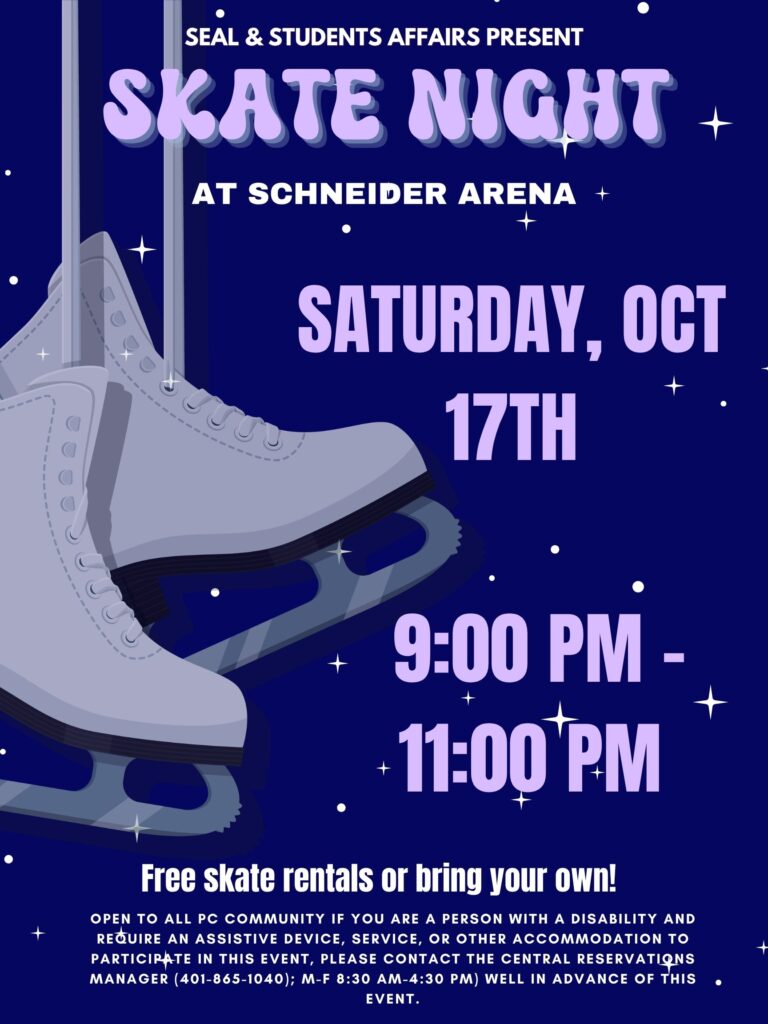 A picture of ice skates with the same information for the event.